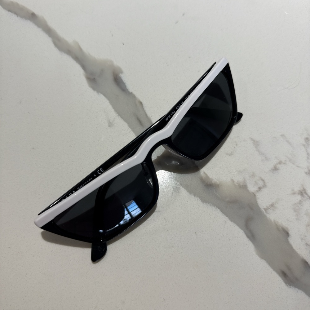 Prada Black and White Designer Sunglasses